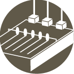 Pose d'adhésifs, machine spéciale