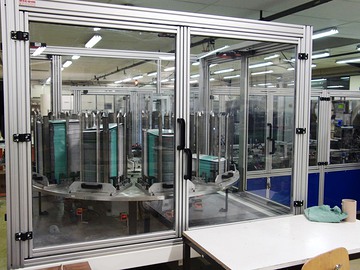 Machine de conditionnement, magasin boites.