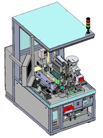 Ligne d'assemblage injecteurs, insertion pion ressort 1