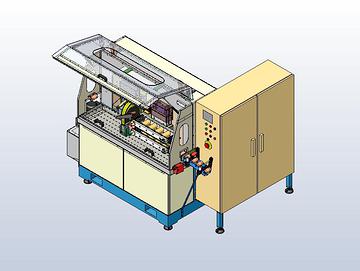 Machine de d&eacute;coupe en ligne, machine 3d droite