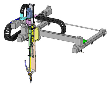 Robot Cart&eacute;sien - Portique de vissage boitier de climatisation.