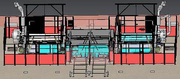 Machine d'assemblage et pr&eacute;paration d'affiches publicitaires 2 morceaux, auto
